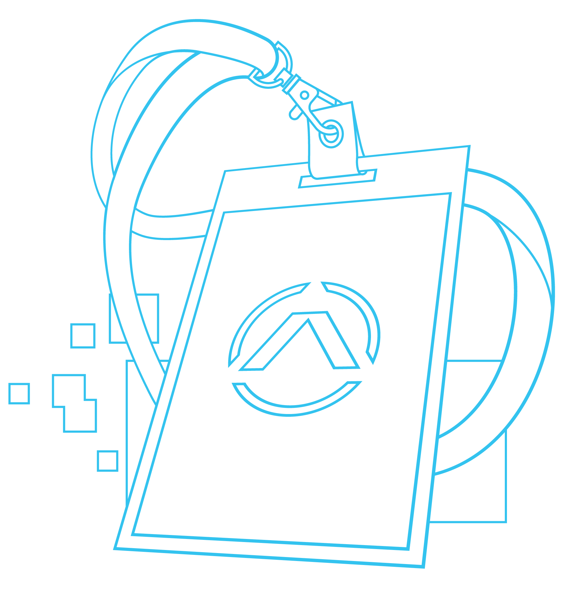 Omrissillustrasjon av et navneskilt med Activate-branding